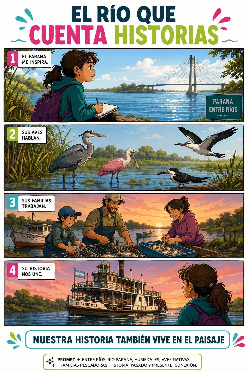 Historieta: El río que cuenta historias
