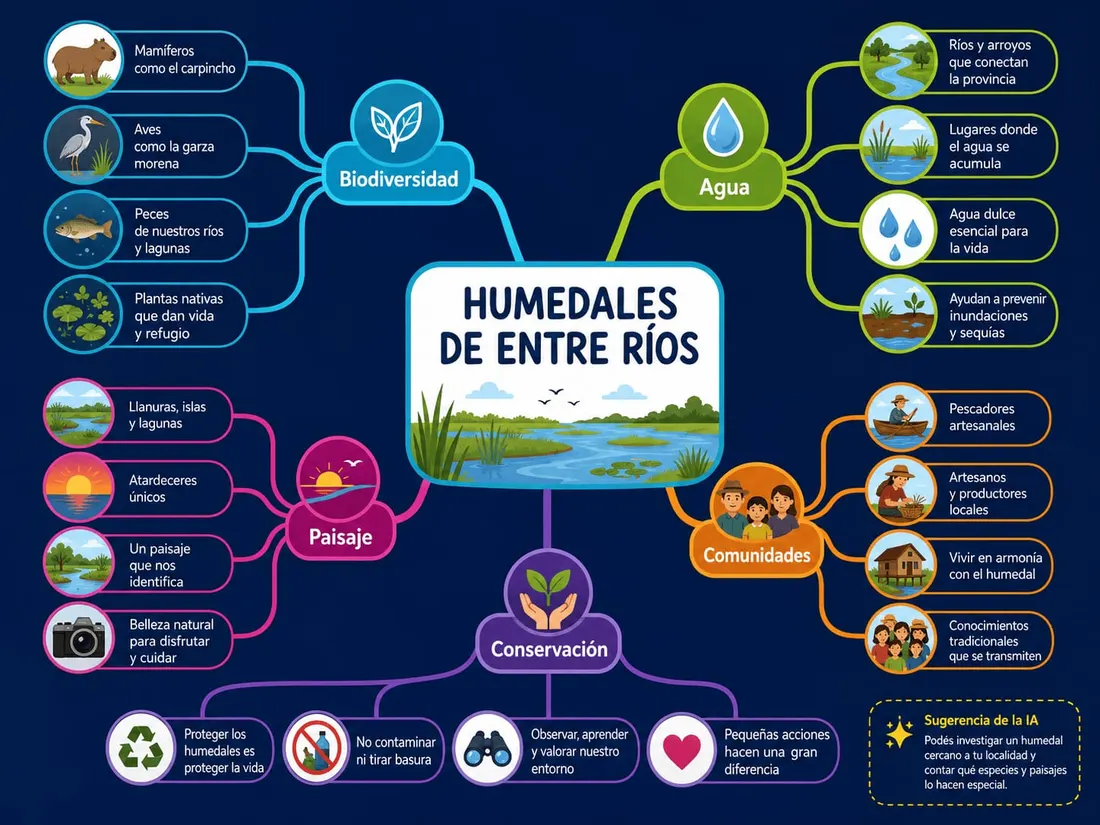 Mapa mental de los humedales entrerrianos