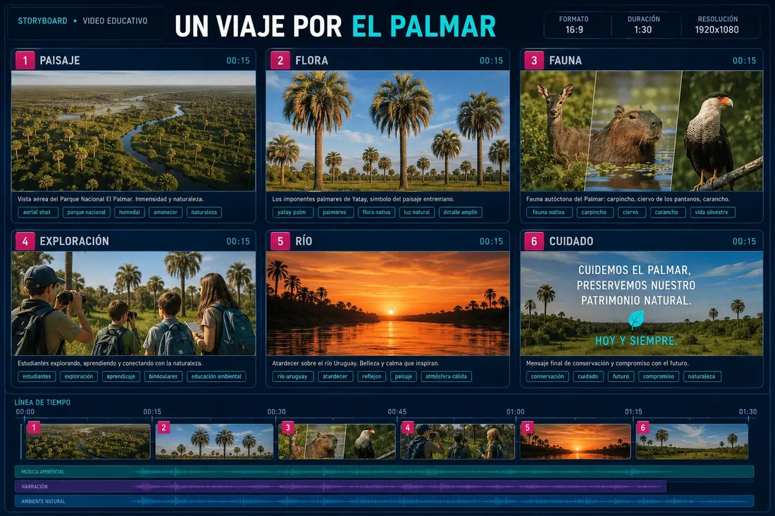 Video: storyboard de un viaje por El Palmar
